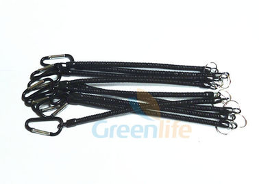 cordicella nera lunga delle pinze di pesca di 20MM con l'anello di spaccatura/nero Carabiner