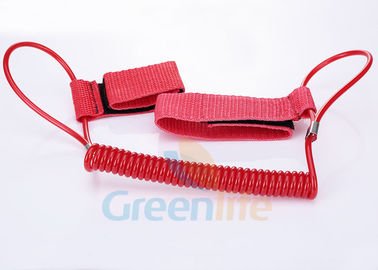 cordicella di plastica rossa di pesca della bobina della primavera di qualità lunga di 1.5M con la cinghia 2pcs