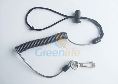 Cordicella di plastica della bobina del cavo arrotolato di spirale di protezione di caduta con la corda regolabile del braccialetto