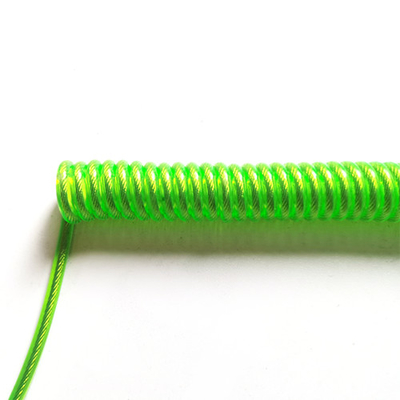 Chiara estremità di plastica riccia verde di Lanyard With Swivel Hook Each della bobina