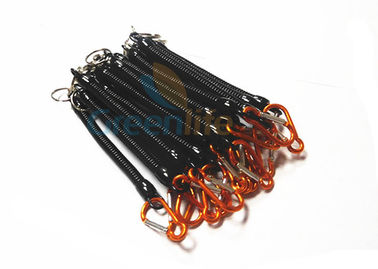 cordicella flessibile delle pinze di pesca di 1.2M ritrattabile con Carabiner di fissaggio arancio