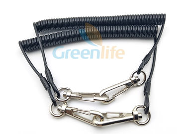 Ganci neri solidi del bene durevole 2 della cordicella della corda elastica del cavo con la funzione proteggente